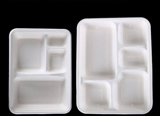 5 Compostable engrossados descartáveis do compartimento a ir recipientes