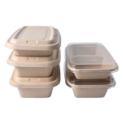 Caixas biodegradáveis Microwavable do alimento do compartimento do TUV 3