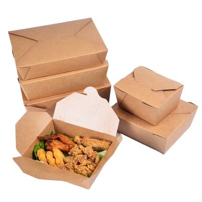 O PLA revestiu o piquenique Bento Lunch Boxes Flexo Printing de 337gsm Kraft