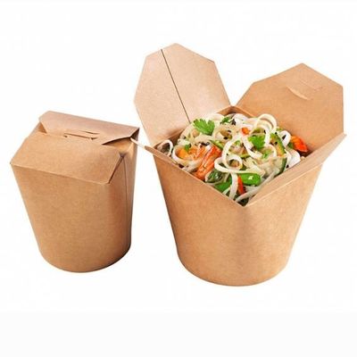 Caixas afastadas de papel Compostable do alimento dos recipientes de 26oz Kraft