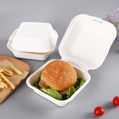 Caixas 75mm de papel Microwavable de togo do hamburguer biodegradável