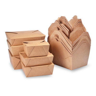 O PLA revestiu o piquenique Bento Lunch Boxes Flexo Printing de 337gsm Kraft